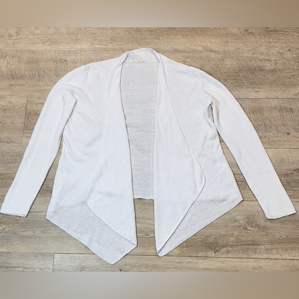 Eileen Fisher Organic Linen Draped Cardigan Size Medium